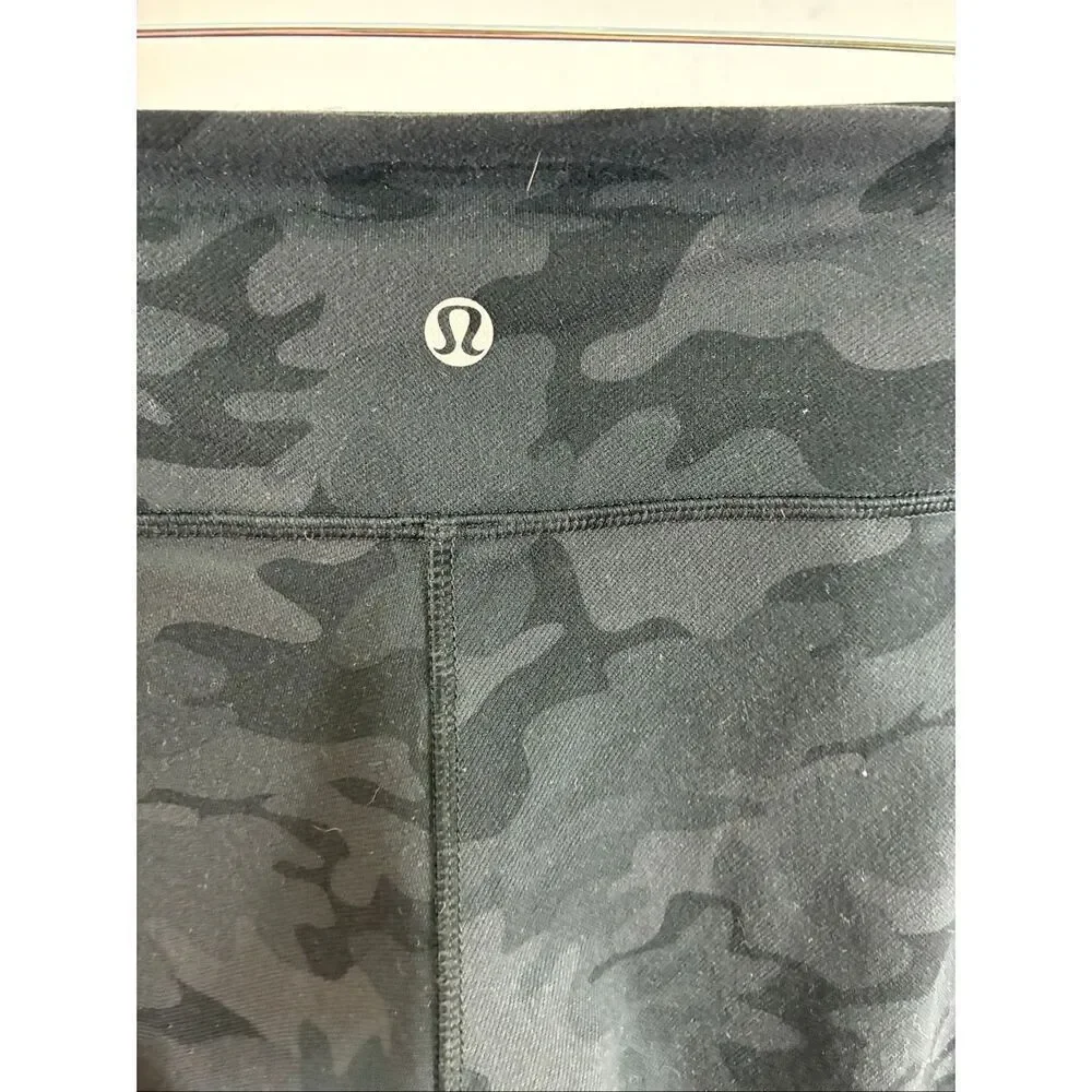 Lululemon Wunder Under Full Length Dark Camo Size 4